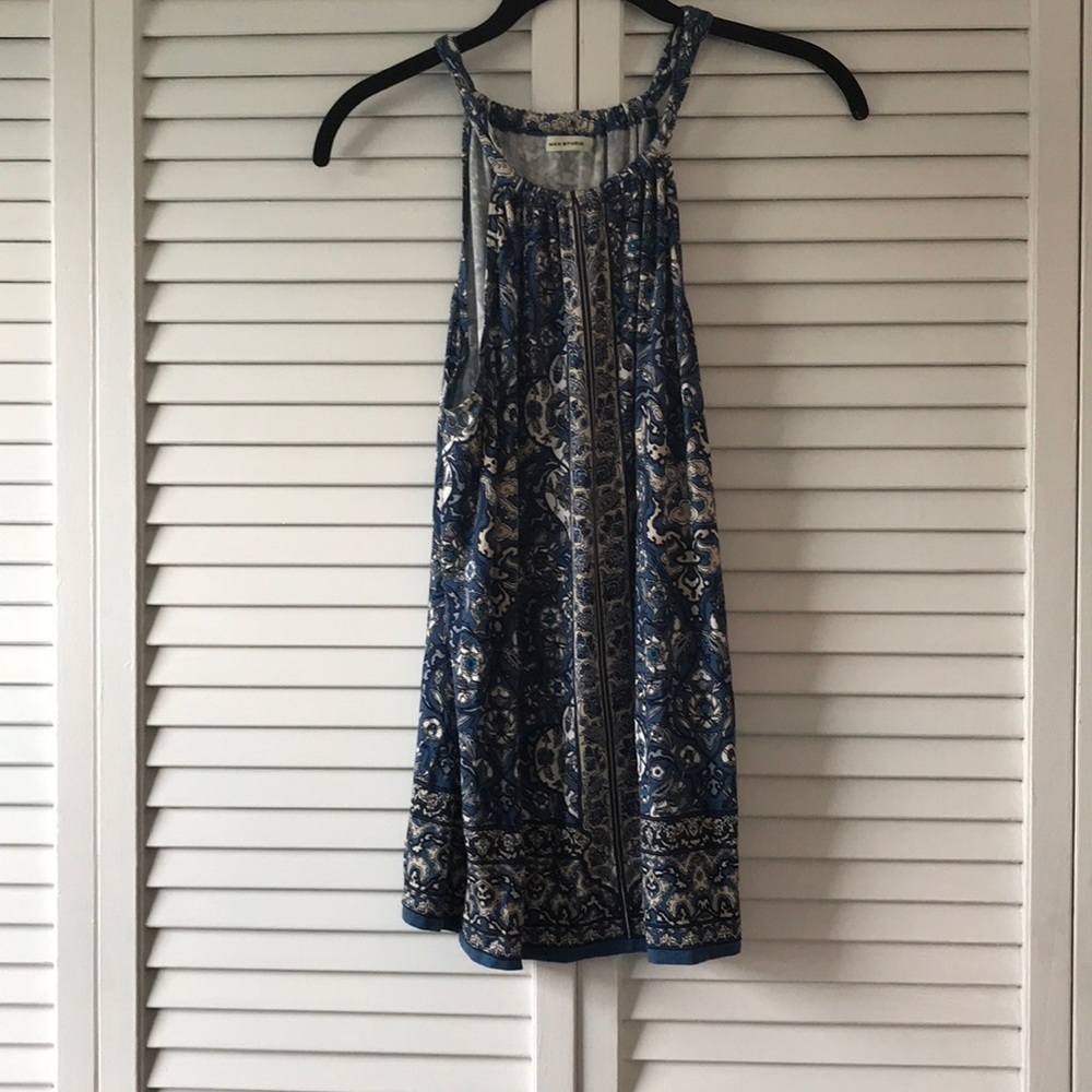 Max Studio Geometric Print Top - Picture 2 of 8
